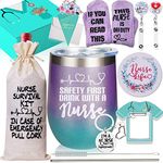 Nurse Gift Box for Women, Nurse Appreciation Gift Set, Nurse Graduation, Nursing School, Nurse Christmas Gifts, Nurse Practitioner, RG Gift - Wine Tumbler Gift Set for Nurse