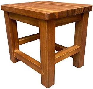 Modern Village Wood Step Stool for Kids, 10 Inch Tall, Fully Assembled Step Stool and Backless Seat