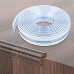 Baby Proofing, Edge Protector Strip Clear, Silicone Soft Corner Protectors with Upgraded Pre-Taped Strong Adhesive, 6.6ft(2M) Edge Protectors