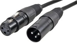 Pro Signal SIGNAL PSG3338-XLR-2M 3 Pin XLR Male to Female Microphone Lead, 2m Black