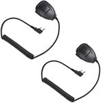 HYS Walkie-Talkie Handheld Speaker Mic, Shoulder Microphone PTT for BaoFeng UV-5R 5RA 5RB 5RC 5RD 5RE 5REPLUS 3R+ Kenwood Retevis Two Way Radio Accessories (2 Pack)
