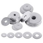 Glarks 100Pcs M4 x 20mm Large Fender Washers 304 Stainless Steel Flat Washers Set for Screw Hardware Lock