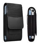 EBIZCITY Dual Phone Holster Pouch Suitable for iPhone 15/14/13/12/11/15Pro/14Pro/13Pro/12Pro, Samsung, Motorola with Wallet Holster Card Holder,Phone Pouch，Phone Protective Holster