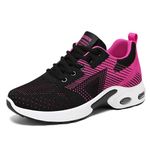 Padgene Womens Waking Shoes Ladies Sports Running Trainers Breathable Lightweight Sneakers Air Cushion Low Top Footwear Lace up Shoes for Gym Jogging Fitness Athletic Casua