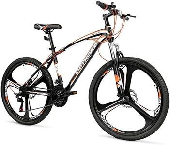 MarKnig 26 Inch Mountain Bikes for Adult, 21 Speeds Mountain Bicycles with Front Suspension, Dual Disc Brake, 3-Spoke Wheel, Hardtail Bike for Men/Women/Teen, X1-Orange