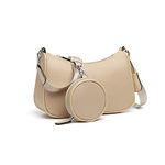 Miss Lulu Cross Body Bag Women Casual Crossbody Shoulder Bag Nylon Hobo Bag with Adjustable Strap and Coin Bag Ladies Grils (Khaki)