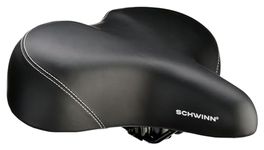 Schwinn Comfort Bike Saddle, Super Wide Saddle, Foam, Black