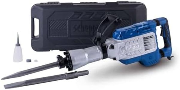 Scheppach Abbruchhammer AB1900 Bohrhammer Betonhammer | 60J Schlagkraft | 1900W Leistung | 390 mm inkl. Spitz- und Flachmeißel und Transportbox