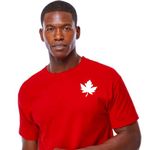 Mens Canada Day T-Shirt, Premium Maple Leaf Shirt for Men, Minimalist Canada Tshirt L1, Red (3XL)