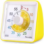 Secura Brands 60-Minute Visual Timer, Timer for Kids, Classroom Timer, Countdown Timer for Adults, Time Management Tool for Teaching (Yellow)