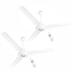 Havells 1200mm Efficiencia Neo BLDC Motor Ceiling Fan | 5 Star with Remote,Upto 65% Energy Saving | High Air Delivery, Winner of National Energy Conservation Award (2021) | (Pack of 2, White)