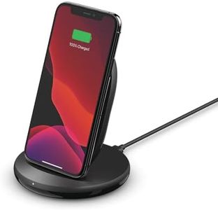 Belkin BoostCharge Fast Wireless Qi Charging Stand 15W, Black (WIB002AUBK)