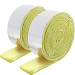 2 Rolls Fiberglass Pipe Insulation Wrap -3 Inch Wide x 32.8Ft Length Foil Backed Fiberglass Insulation - Pipe Insulation Foam Wrap Tape for Outdoor Indoor Pipe Insulation Wrap Freezing Weather