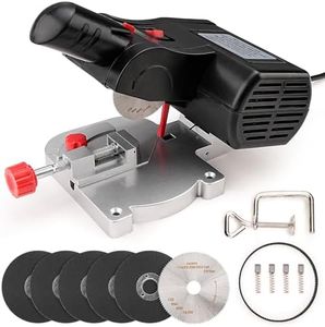 Sbestily Mini Miter Cut-Off Chop Saw for Metal Cutting, Arrow Shafts, Wood Crafts, Hobby Miniature Model Making, Small Electric Table Saw Tool, 223/5.56 Brass, Cuts Max. 1/2" High x 1/2" Wide