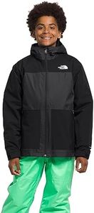 THE NORTH FACE Boys' Freedom Triclimate Insulated Jacket and Waterproof Shell, TNF Black/Asphalt Grey, Medium