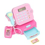 Cash Register Toy, Interactive Sound Light Electronic Kids Store Pretend Play for Kids