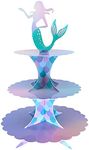 Mermaid Cake Stand 3 Tier Mermaid Party Supplies Cupcake Stand Mermaid Party Decortions for Mermaid Theme Party Baby Shower Birthday Party Supplies