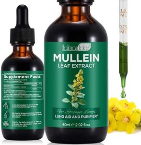 Mullein Drops for Lungs, Mullein Leaf Drops with Premium Mullein Leaf Extract, Mullein Leaf Extract Supplement, Mullein Leaf Extract for Lung Cleanse and Respiratory Support-2.02 fl oz