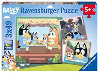 Ravensburger Bluey Toys - 3x 49 Piece Jigsaw Puzzles for Kids Age 5 Years Up - Gifts for Children, Blau