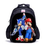 Sonicc HedgeHog Mario Bros Backpack for Kids 3D Print Anime Cartoon School Bag Cute Travel Bag Student Bookbag