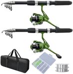 2PACK Fishing Pole Combo,Fishing Ro