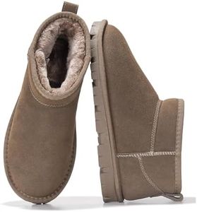 Project Cloud Genuine Leather Ankle Boots for Women – Water Resistant Womens Boots with Memory Foam Insole – Comfortable Fall Shoes for Women 2025 (Hikey, MUSHSUEDE, 7.5)