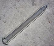 Extraction Proz 50-EXT-16 Glass Extractor Extraction Filter Tube 16" Long 50mm Diameter Clear with Stainless Steel Clamp