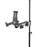 K&M - Konig & Meyer 19796.000.55 - Mini Tablet/iPad Holder for Microphone Stand - Switch from Landscape to Portrait - Professional Grade for Musicians - Studio or Remote Home Use - German Made - Black