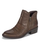 Baretraps Womens Sam Faux Leather Comfort Ankle Boots Brown 7 Medium (B,M)
