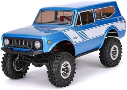 Redcat Racing Ascent 18 Scout II 1/18 Scale RC Rock Crawler – Brushed 4WD RC Truck with Portal Axles, Aluminum Chassis, LED Lights, Waterproof Electronics, 2.4GHz RTR Remote Control Car – Blue