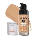 Revlon Liquid Foundation, ColorStay Face Makeup for Combination & Oily Skin, SPF 15, Medium-Full Coverage with Matte Finish, Fresh Beige (250), 1.0 oz/ 30ml