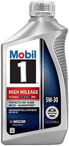 Mobil 1 High Mileage Full Synthetic Motor Oil 5W-30, 6-Pack of 1 quarts