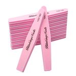 BlinkingNails Sponge Nail File and Buffers for Nail Art Care Double Sides Design 100/180 Grit Nail Buffer Professional Manicure Nail Tools Color Pink Pack of 10pcs