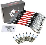 AIP Electronics Dragon FIRE Performance Stage 1 Ignition Kit Iridium Spark Plugs and 10mm Spark Plug Wires Compatible with 2014-2021 Chevy Cadillac GMC LT LT2 LT4 LT5 L83 L86 L8T V8 OEM Fit Kit-1233