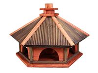 Damian-Wiklina Birdhouse, wooden birdhouse, bird feeder, nesting box (XXL, Red-brown)