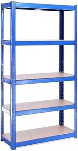 Garage Shelving Units - 71" H x 35" L x 24" W - Heavy Duty Racking - Shelves for Storage -1 Bay - Blue - 5 Tier - 2000LB Capacity (400LB Per Shelf) - Workshop, Shed, Office - 5 Year Warranty