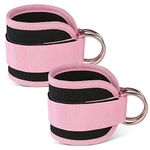 1 Pair Ankle Straps for Cable Machines for Kickbacks,Glute Workouts,Leg Extensions,and Hip Abductors for Men and Women, Adjustable Ankle Strap with Double D-Rings and Neoprene Support