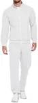 COOFANDY Casual Tracksuit Men Athletic 2 Piece Track Suit Set Jogger Suits For Mens Sets White Small