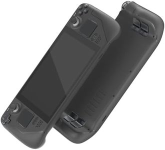 eXtremeRate Clear Slate Black Replacement Full Set Buttons for Steam Deck, DIY Custom ABXY D-pad Trackpad Bumpers Triggers Buttons for Steam Deck LCD Handheld Console - Console NOT Included