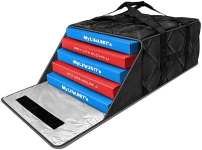 MyLifeUNIT Pizza Bag for Delivery, Thermal Insulated Pizza and Food Delivery Bag, 20" x 20" x 10.5" Pizza Warmer Bag, Holds 5-6 Large 18" Pizza Boxes, Hot Pizza Carrier Insulated Bags