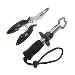 VAYINATO® 2-in-1 Must Have Fishing Accessory Combo | Line Cutting Plier & Fish Lip Gripper Tool | Durable, Ergonomic & Easy to Use | Must-Have Gear for Freshwater & Saltwater