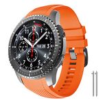 NotoCity for Gear S3 Frontier Band No Gaps,Silicone Replacement Band for Samsung Gear S3 Frontier/Gear S3 Classic/Galaxy Watch 46mm(orange)