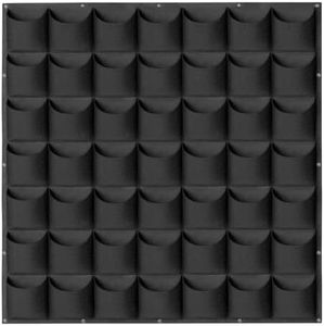 49 Pockets Hanging Planter Bags, Hanging Vertical Wall Mounted Plant Planting Grow Bags, Herb Garden Planter Outdoor Indoor Growing Bag, Gardening Vertical Greening Flower Container(1m×1m, Black)