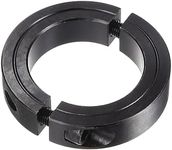 HARFINGTON Shaft Collar for 2" Rod 3" OD 11/16" Width Black Oxide Plating Double Split Axle Clamp-On Collar with Set Screw