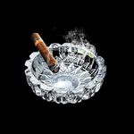 VOIDROP Heavy Glass Crystal Ashtray For Indoor, Ash Trays For Smoking For Home, Ashtray For Cigarette Stylish, Ashtray For Home, Car Ashtray, New Glass Ashtray, Home Décor Astray For Office