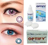 Optify Dark Pink,Aquablue Monthly Colored Contact Lenses For Eye Men and Woman