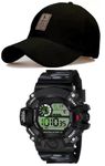 SELLORIA Brand - Digital Sports Watch, Multi-Functional Watch for Boys & Men with Cap and Watch, Combo Pack of 2 (Black)