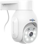 Hiseeu Wireless Security Camera Outdoor, 2.4G/5G 3MP WiFi Camera, Color Night Vision, Auto Tracking, Pan/Tilt, 360° View, Motion Detection, Two-Way Audio, IP66, Work with Alexa, No Monthly Fee