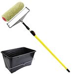 Bison 12" Roller Paint Sleeves + Metal Double Arm Frame +Extension Pole/Scuttle Bucket Painting Decorating Home Improvement DIY Work