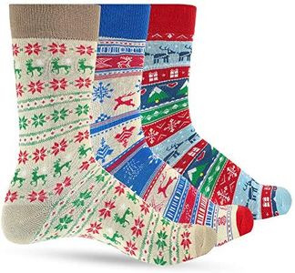 LUTHER PIKE SEATTLE Christmas Fun Socks For Men: Mens Dress Socks Colorful for Festival Costume